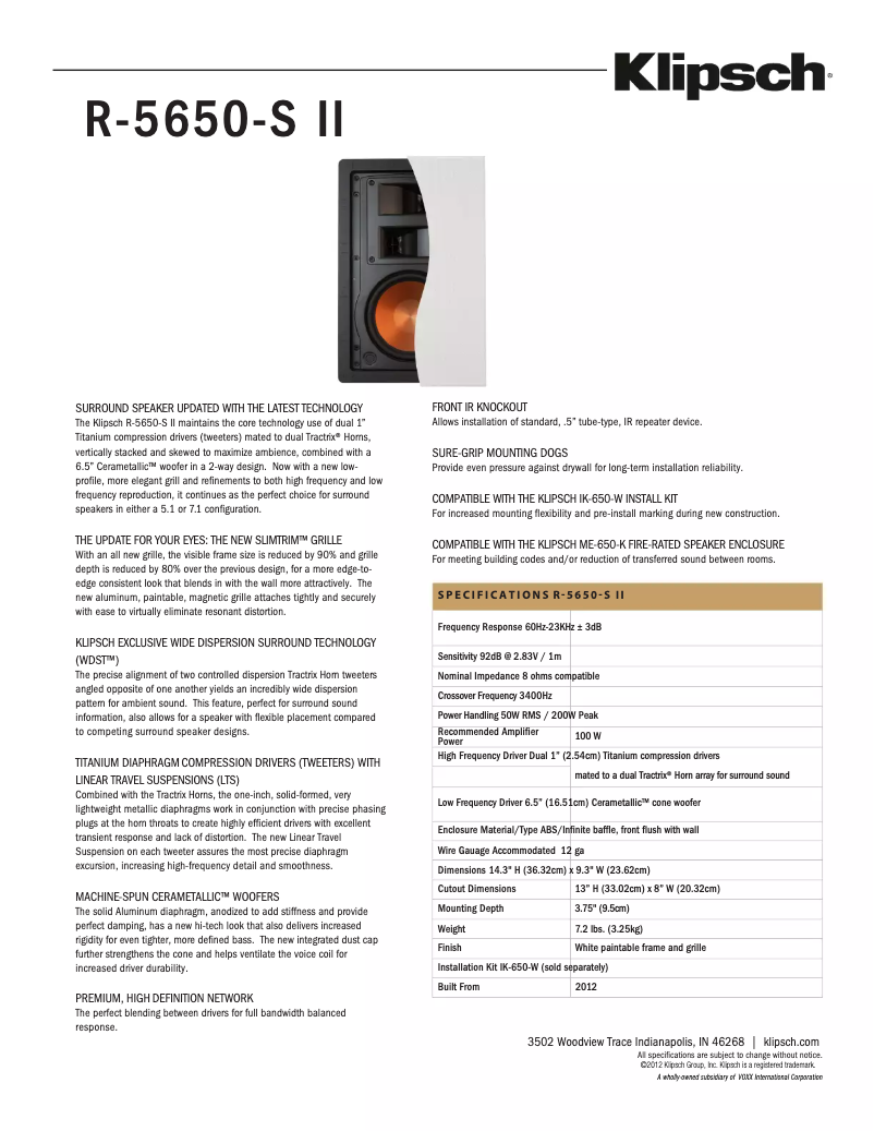 Image de la première page du manuel de l'appareil R-5650-S