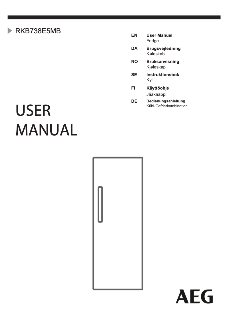Page 1 de la notice Manuel utilisateur AEG RKB738E5MX