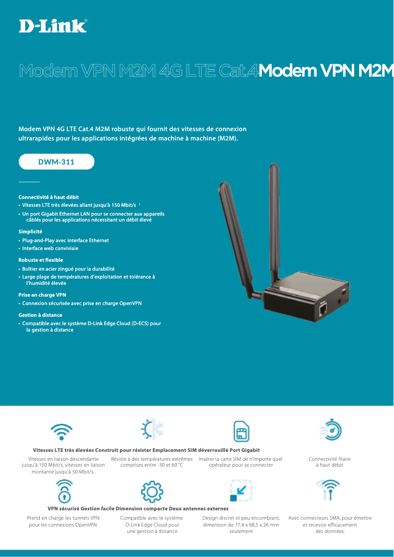 Image de la première page du manuel de l'appareil DWM-311