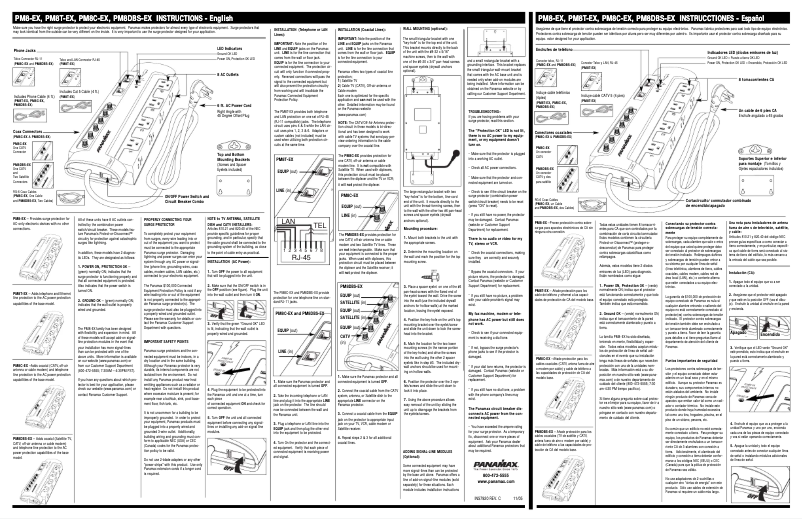 Page n°1 - Manuel utilisateur Panamax PM8DBS-EX