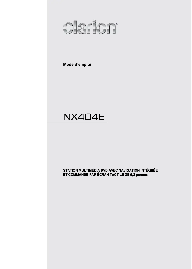 Página 1 del manual Manual de usuario Clarion NX404E