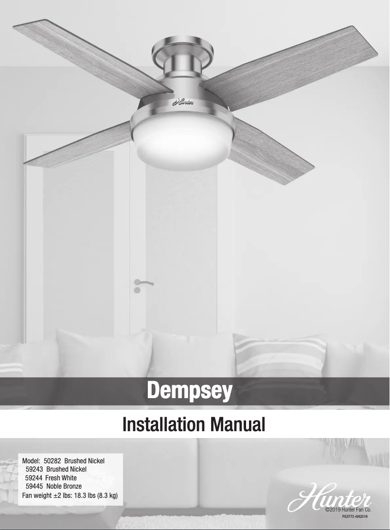 Page n°1 - Manuel utilisateur Hunter Dempsey 59243