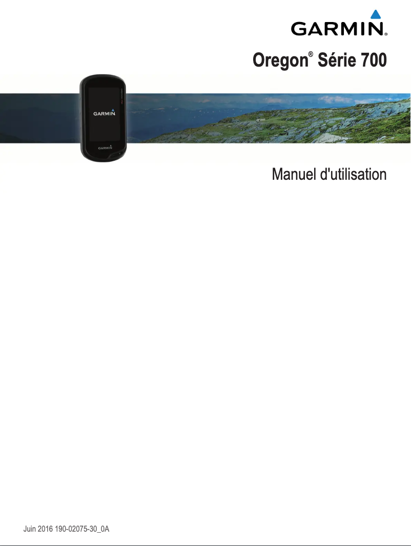 Page 1 de la notice Mode d'emploi Garmin Oregon 700