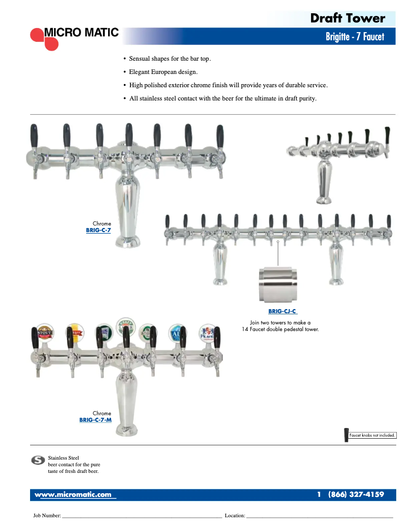 Page 1 de la notice Manuel utilisateur Micro Matic BRIG-C-7-M