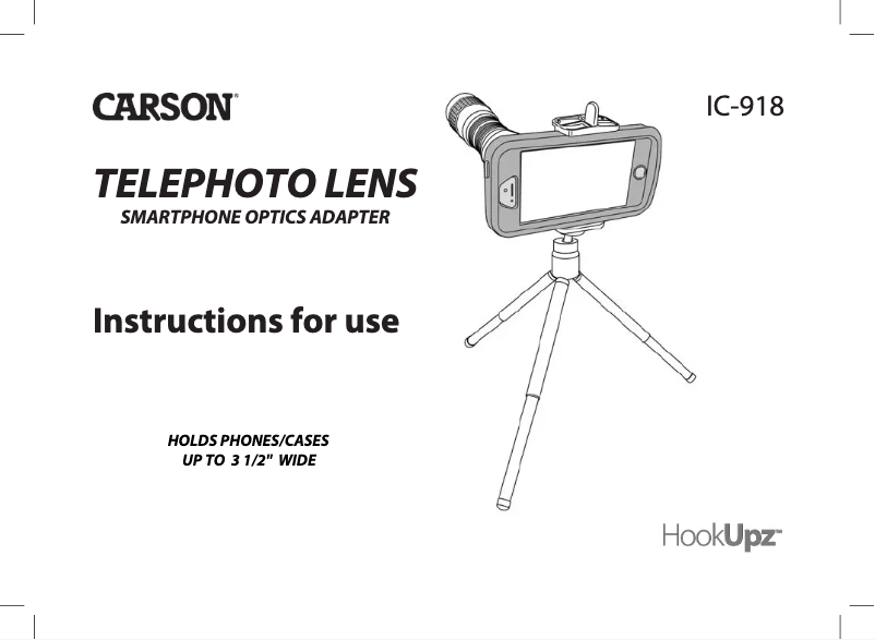 Page n°1 - Manuel utilisateur Carson HookUpz IC-918