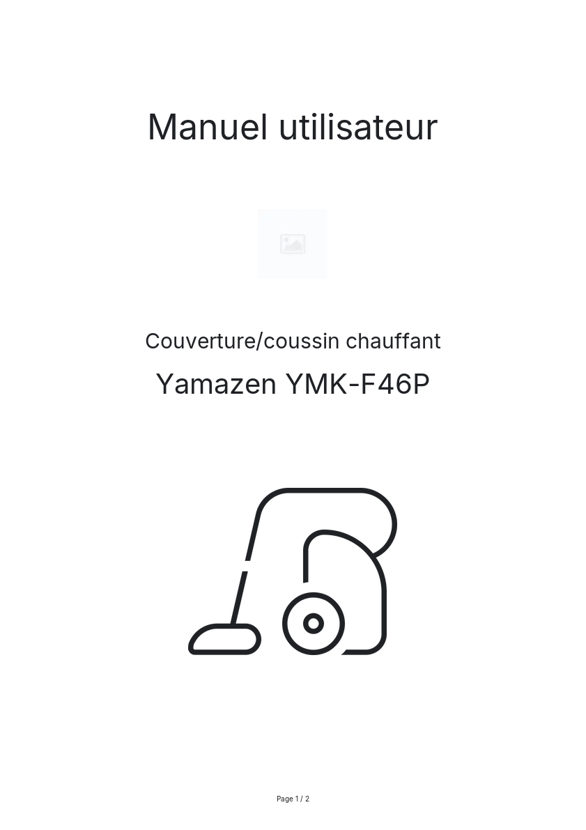 Page n°1 - Manuel utilisateur Yamazen YMK-F46P