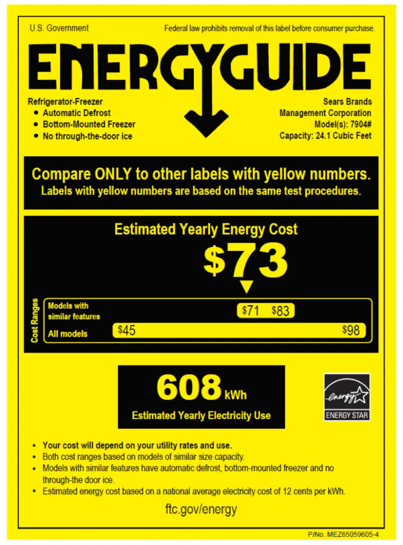 Page 1 de la notice Manuel utilisateur Kenmore 79044