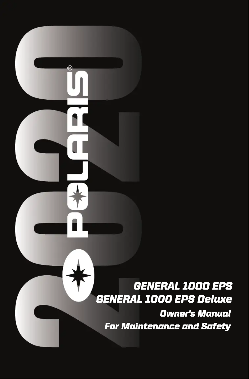 Page 1 de la notice Manuel utilisateur Polaris GENERAL 1000 Deluxe (2020)