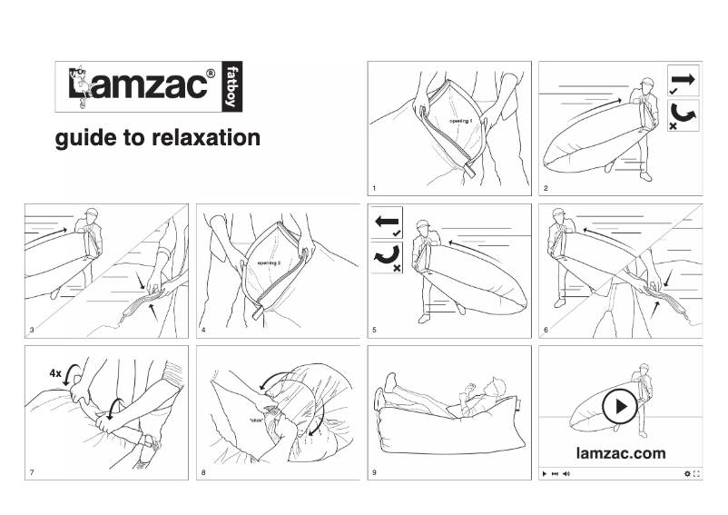 Page 1 de la notice Manuel utilisateur Fatboy Lamzac