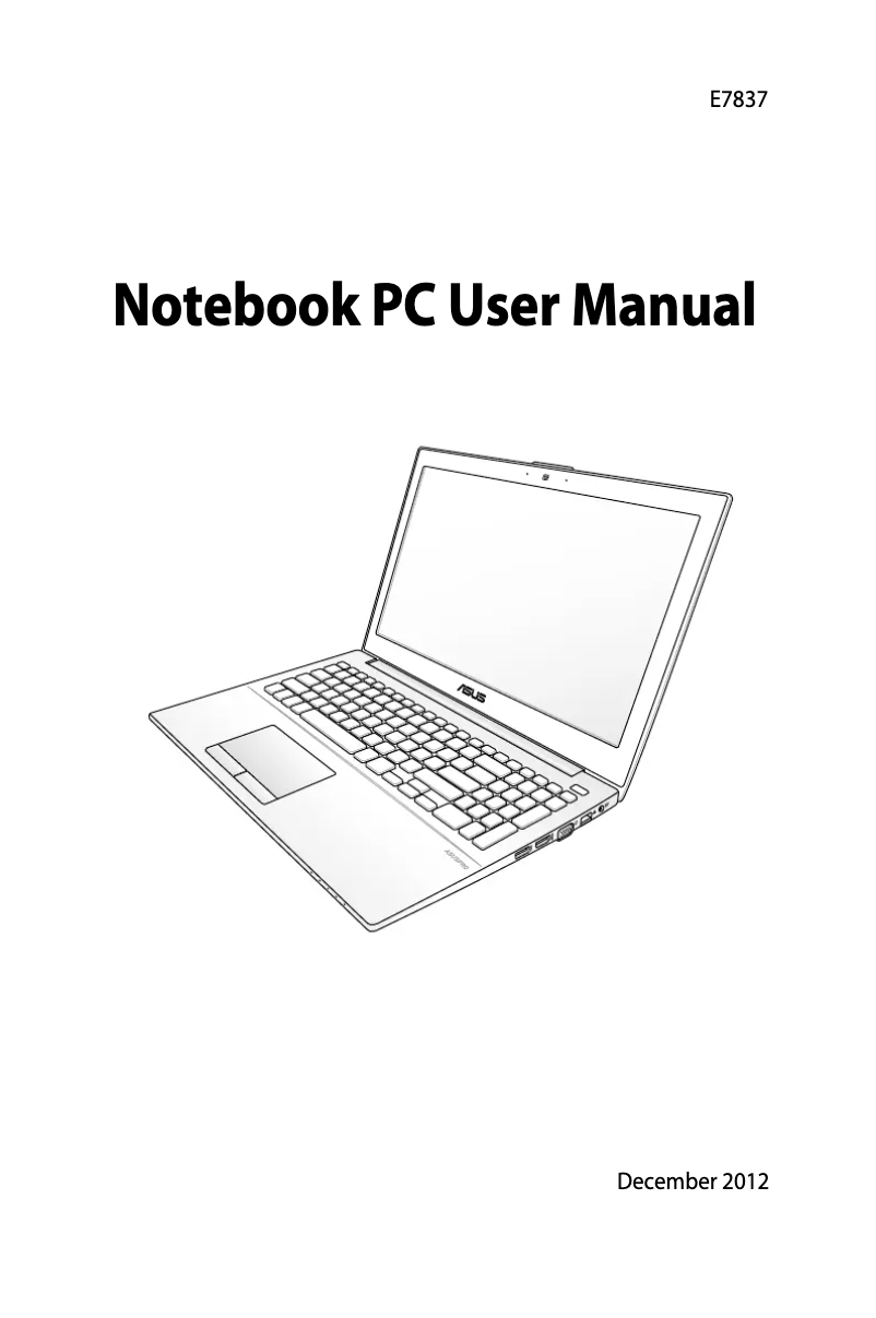 Page 1 de la notice Manuel utilisateur Asus PRO PU500CA