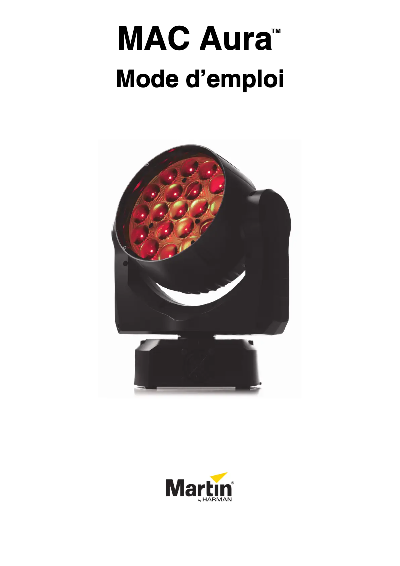Image de la première page du manuel de l'appareil MAC Aura
