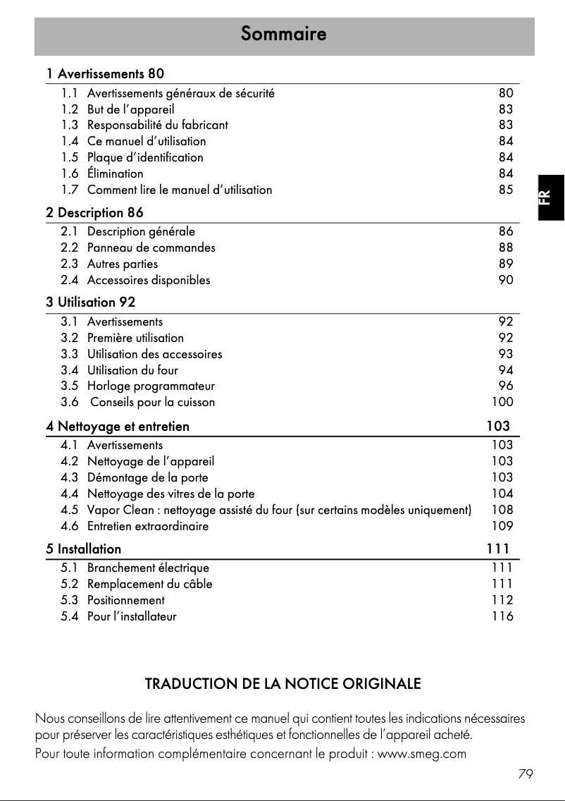 Image de la première page du manuel de l'appareil SF6400TVX