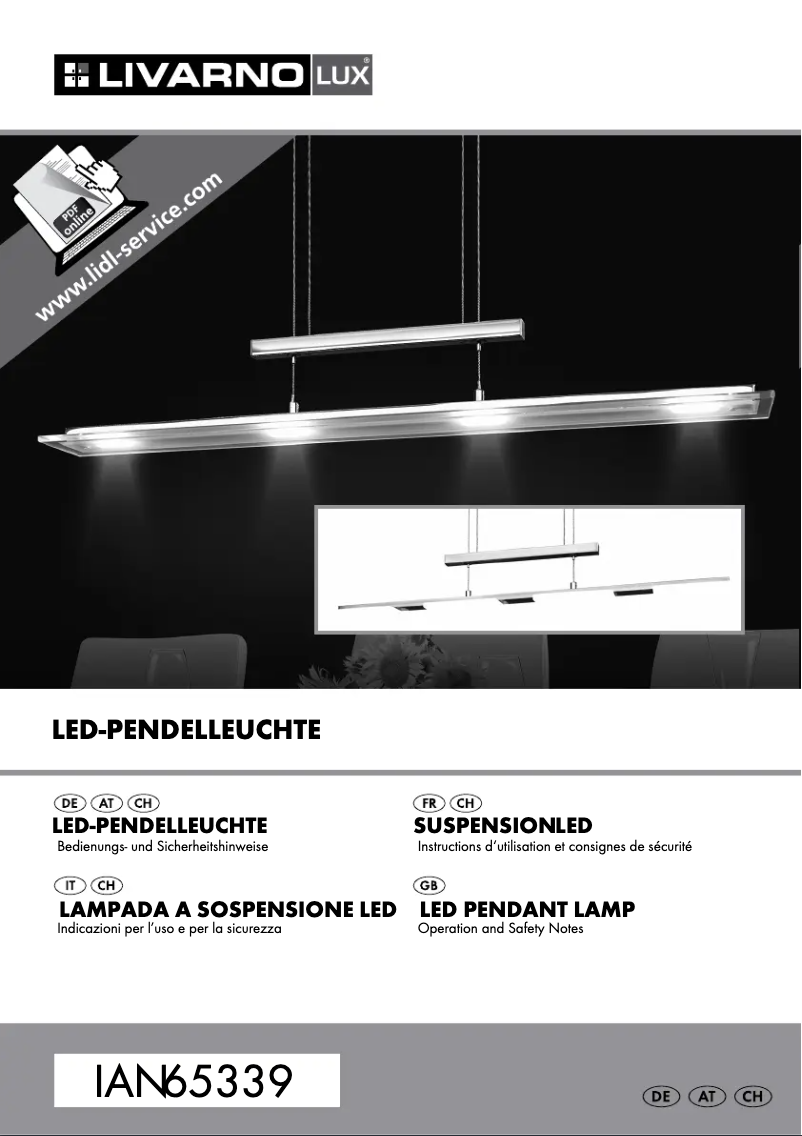 Page n°1 - Manuel utilisateur Livarno Lux IAN 65339