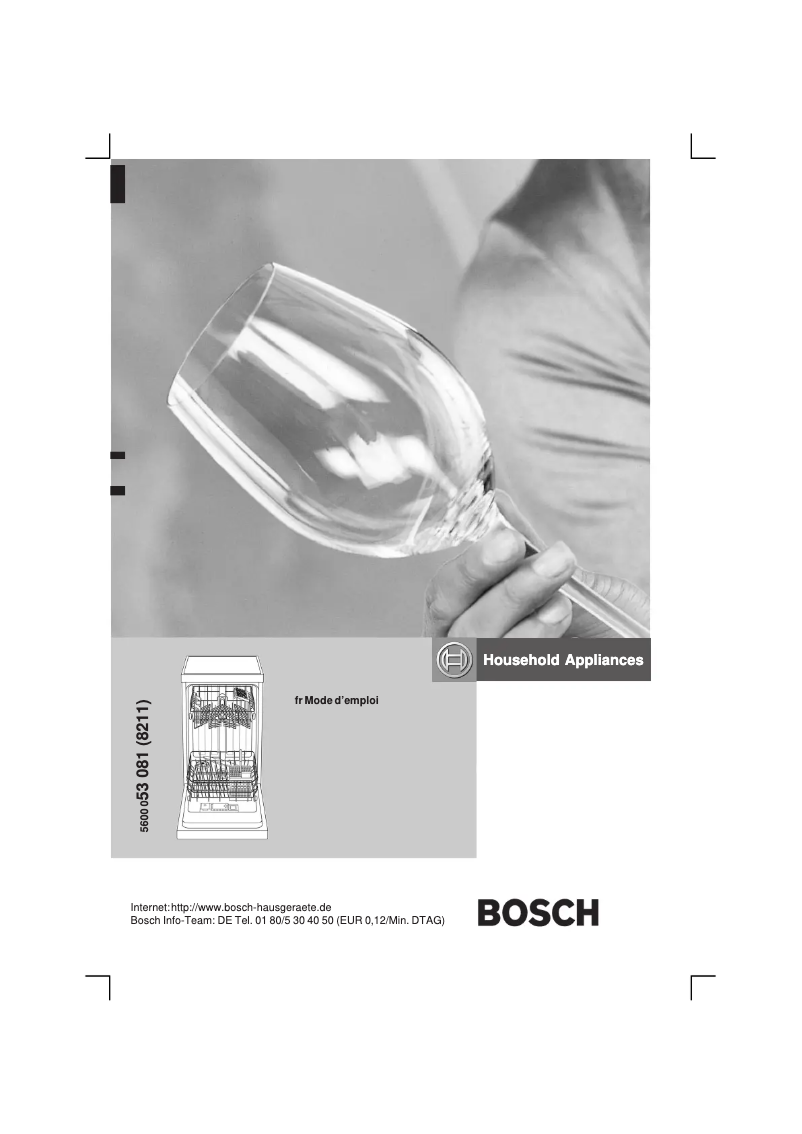 Page 1 de la notice Manuel utilisateur Bosch SRS43A12