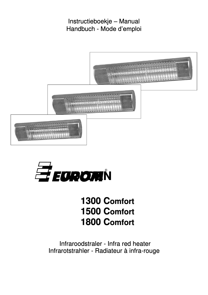 Página 1 del manual Manual de usuario Eurom 1500 Comfort