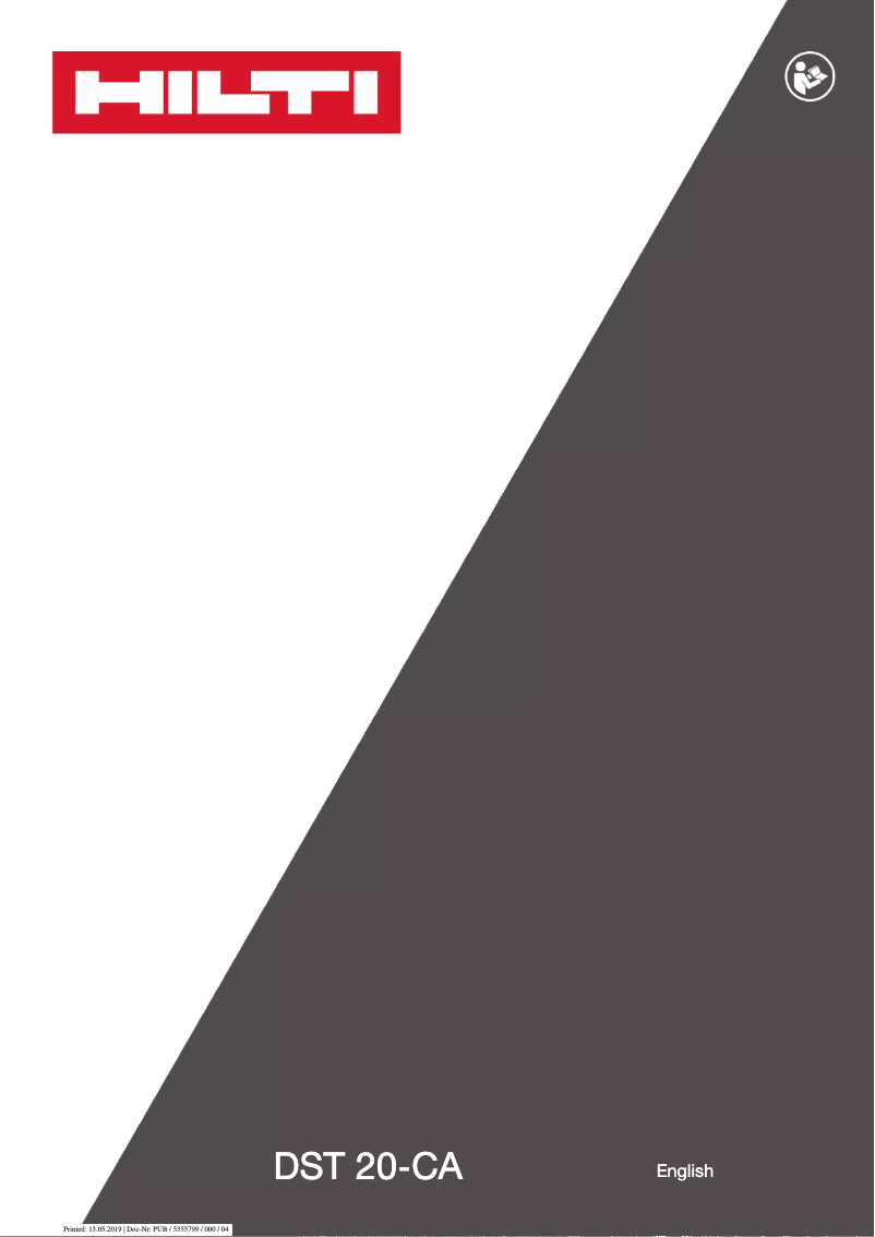 Página 1 del manual Manual de usuario Hilti DST 20-CA