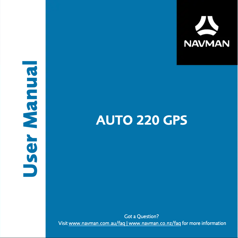 Image de la première page du manuel de l'appareil AUTO 220 GPS