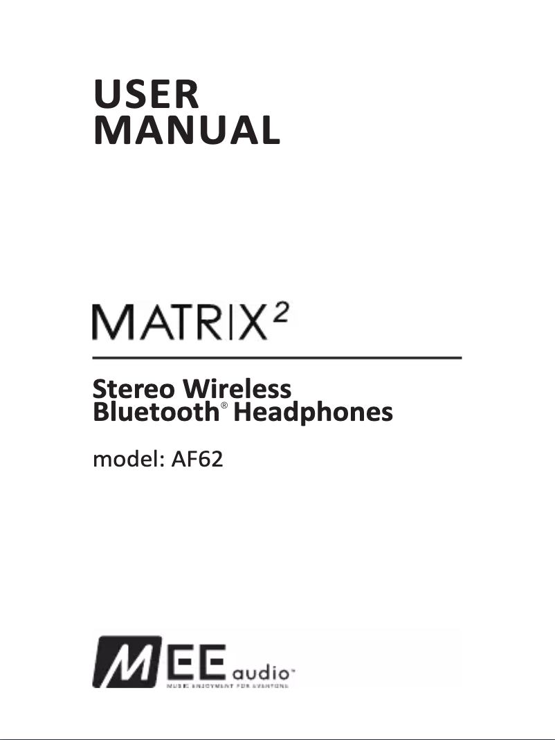 Page n°1 - Manuel utilisateur MEE audio Matrix2 AF62