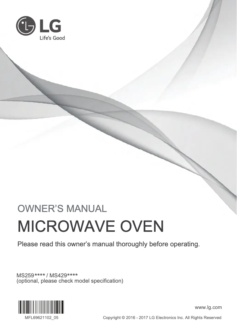 Image de la première page du manuel de l'appareil MS4296OWS