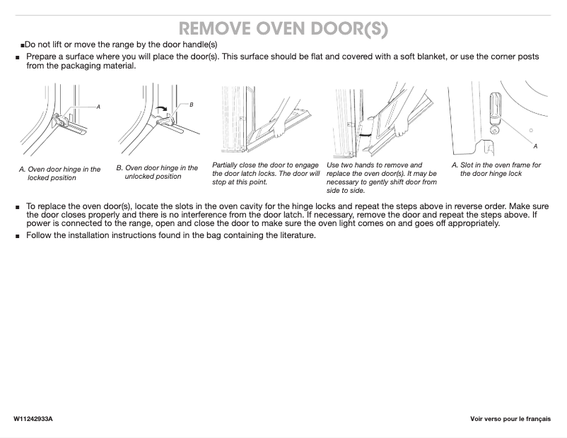 Page 1 de la notice Instructions / montage Whirlpool WGE745C0FS