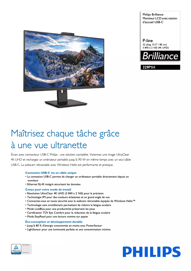 Image de la première page du manuel de l'appareil Brilliance 329P1H