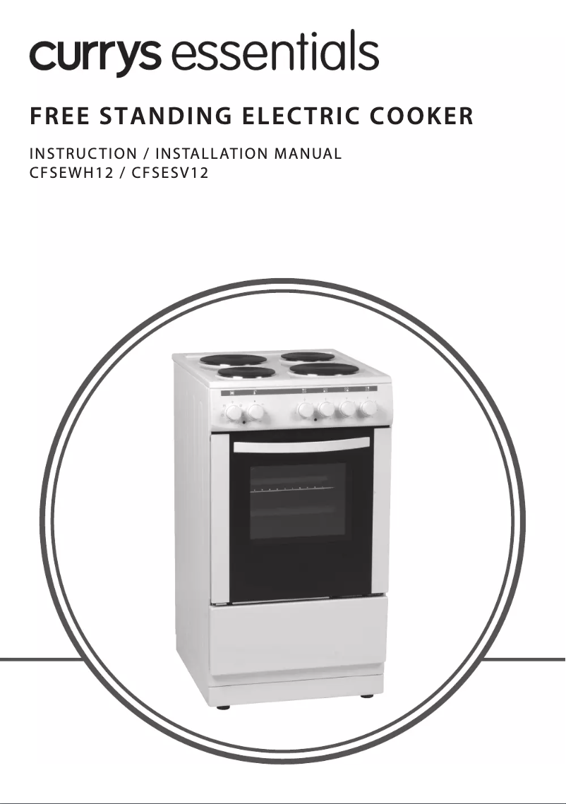 Page n°1 - Manuel utilisateur Currys Essentials CFSESV12