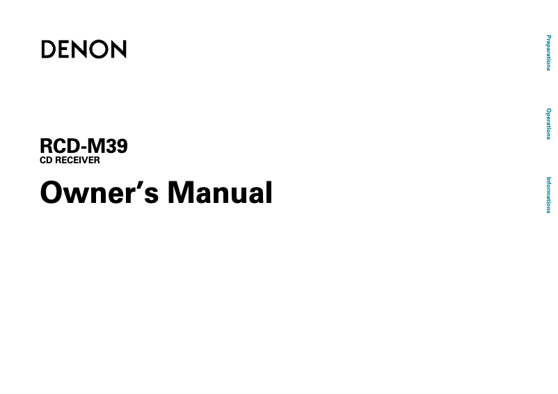 Página 1 del manual Manual de usuario Denon D-M39DAB