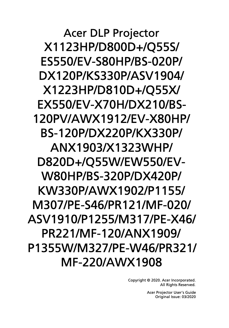 Página 1 del manual Manual de usuario Acer DX210