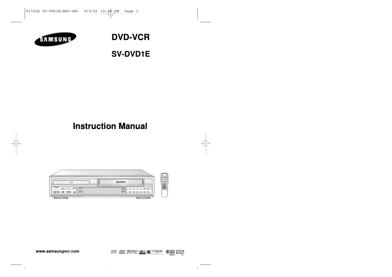 Page n°1 - Manuel utilisateur Samsung SV-DVD1EA