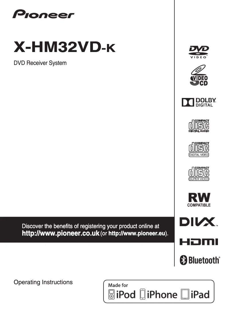 Image de la première page du manuel de l'appareil X-HM32VD-K
