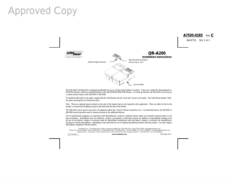 Image de la première page du manuel de l'appareil QR-A200