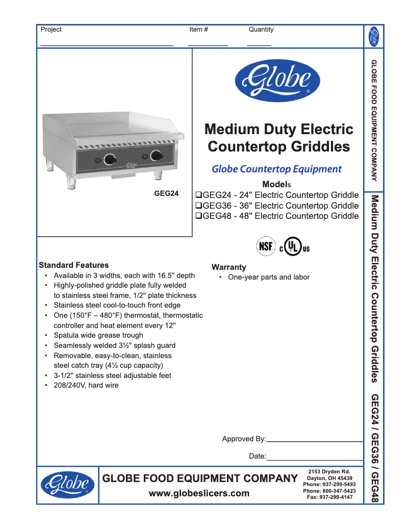 Image de la première page du manuel de l'appareil GEG24