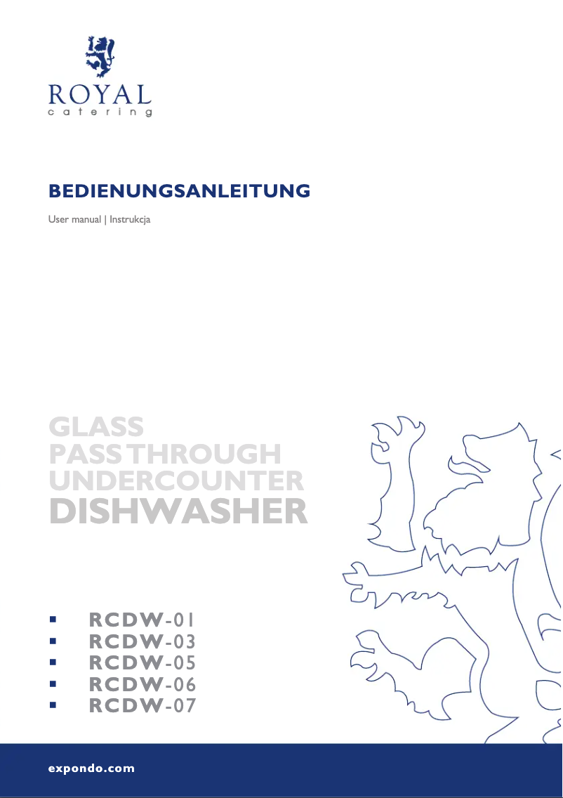 Page 1 de la notice Manuel utilisateur Royal Catering RCDW-05