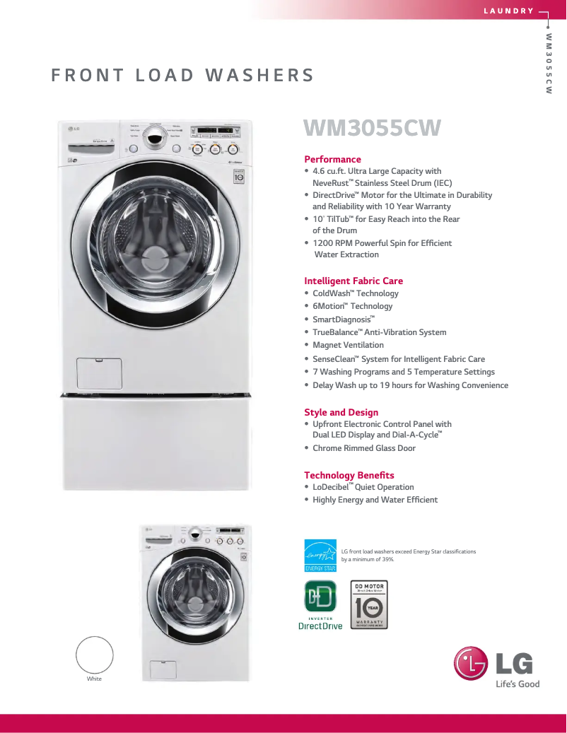 Image de la première page du manuel de l'appareil WM3055CW