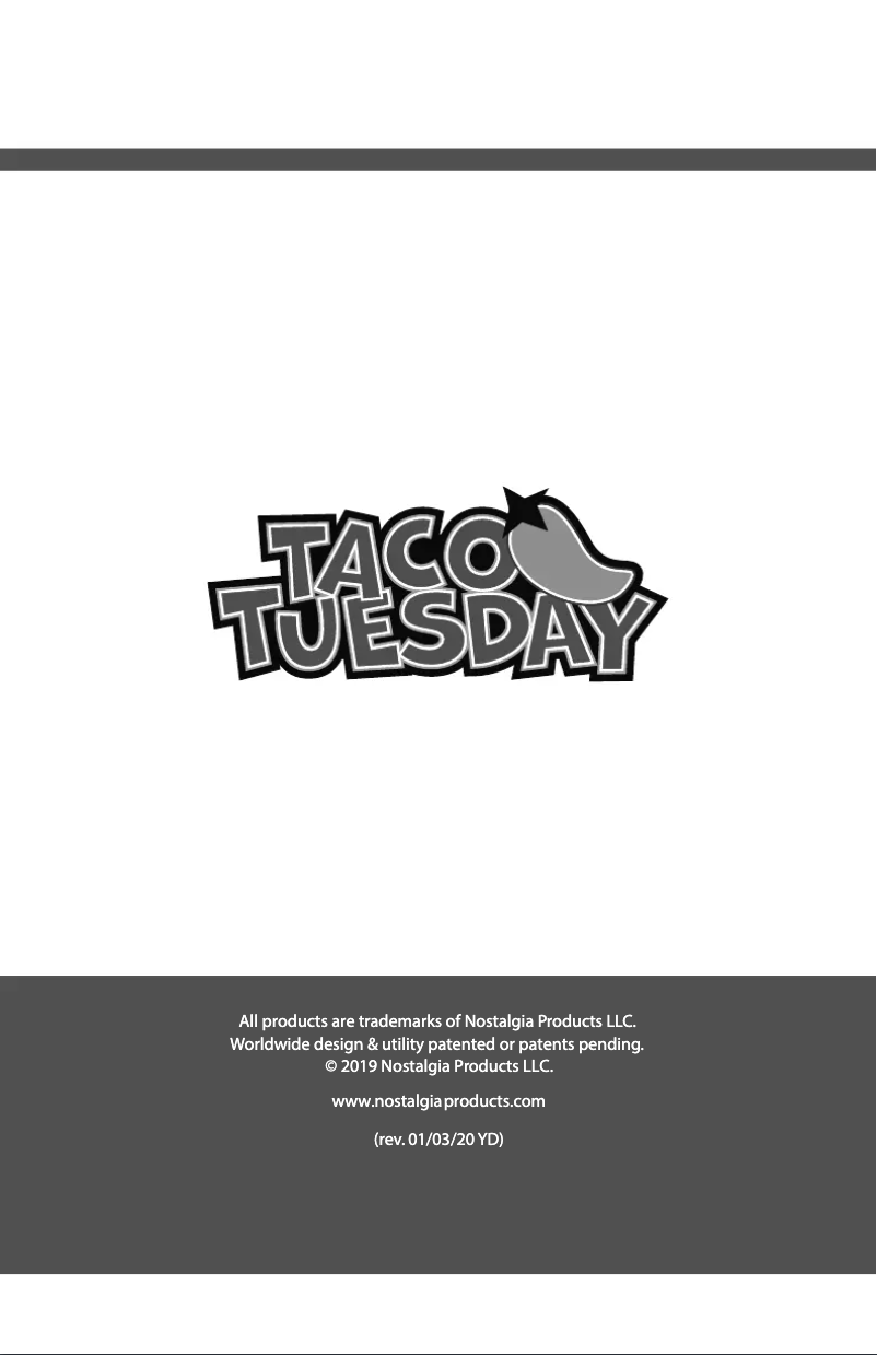 Page n°1 - Manuel utilisateur Taco Tuesday TTRDP2RD
