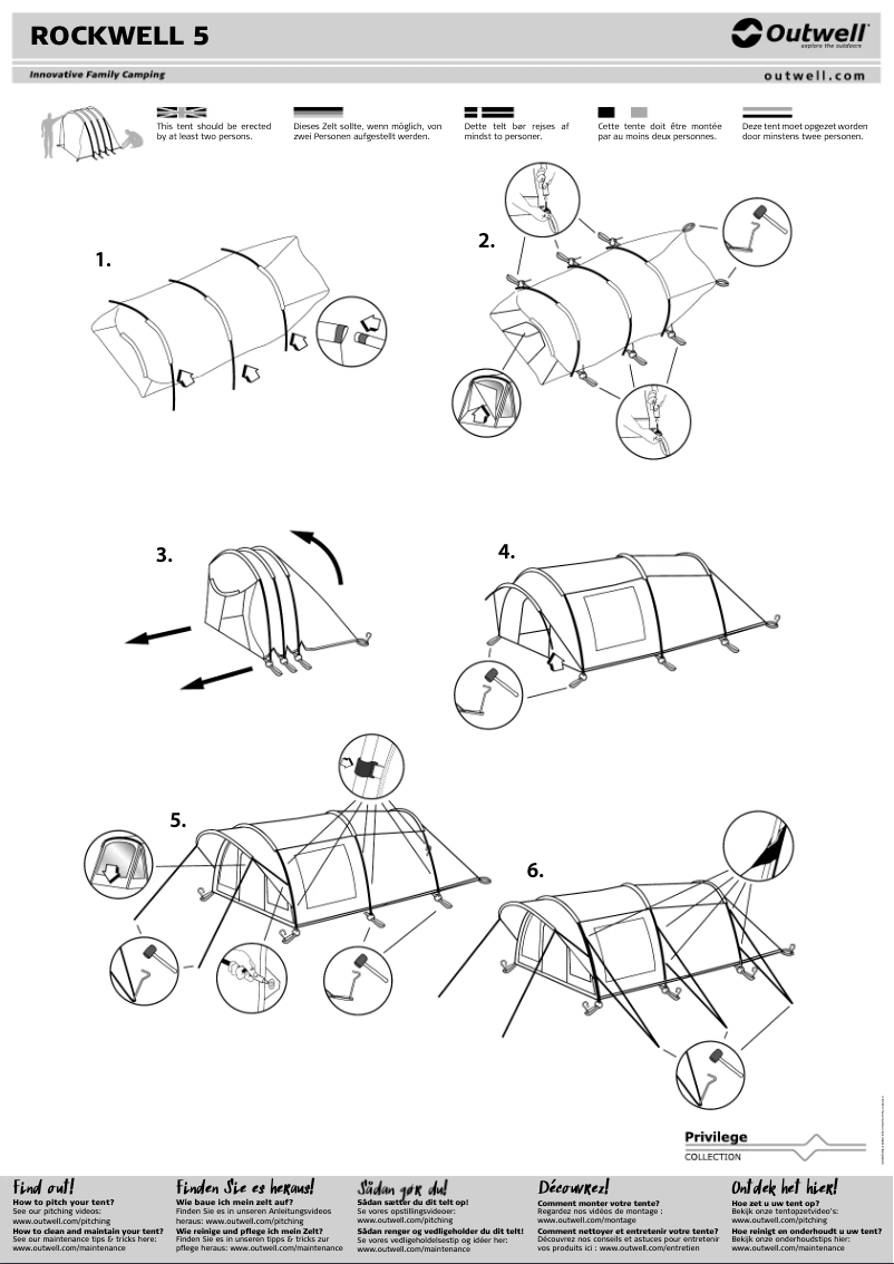 Página 1 del manual Manual de usuario Outwell Rockwell 5