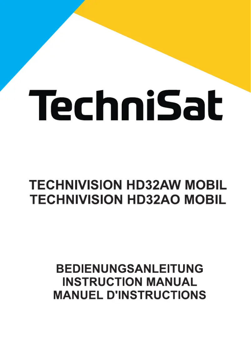 Page n°1 - Manuel utilisateur TechniSat TechniVision HD32AW Mobil