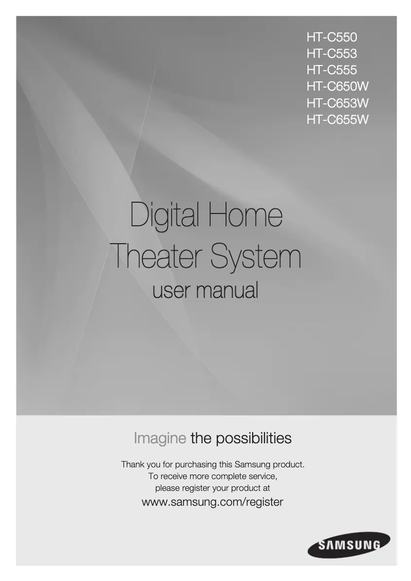 Image de la première page du manuel de l'appareil HT-C650W
