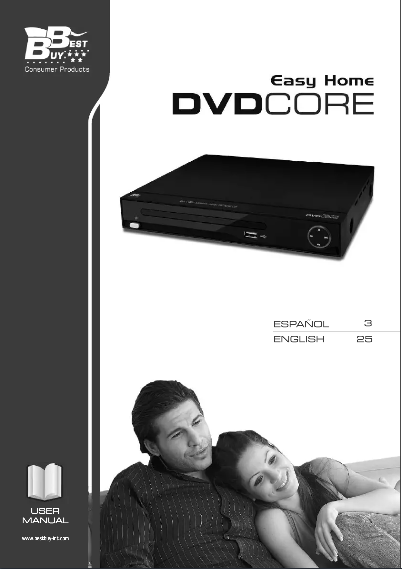 Image de la première page du manuel de l'appareil Easy Home DVD Core