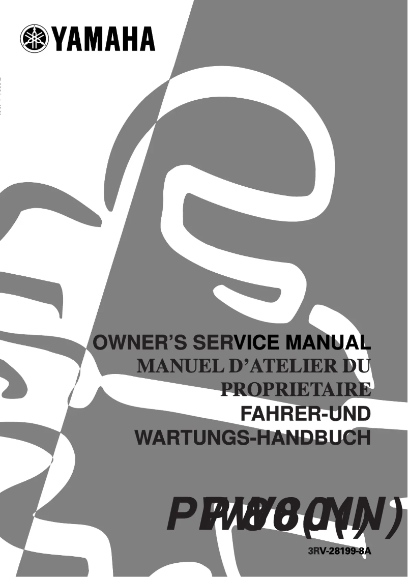 Image de la première page du manuel de l'appareil PW80 (2000)