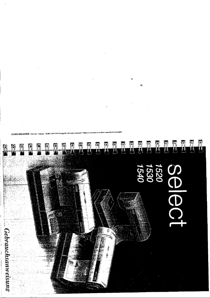 Page n°1 - Manuel utilisateur Pfaff select 1540