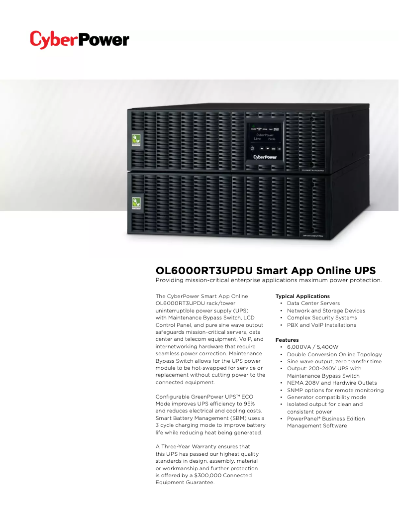 Page n°1 - Brochure CyberPower Smart App Sinewave