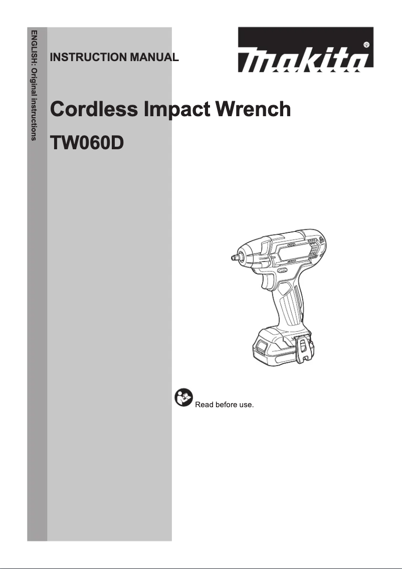 Page n°1 - Manuel utilisateur Makita TW060DWAE