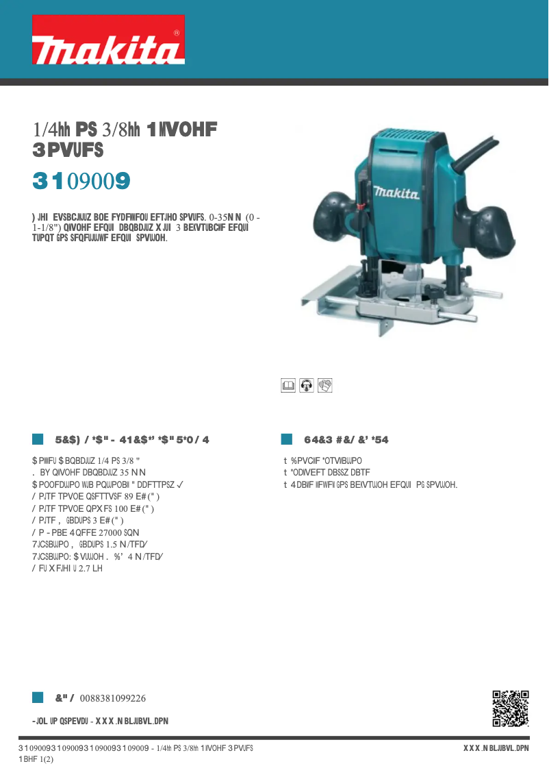 Image de la première page du manuel de l'appareil RP0900X