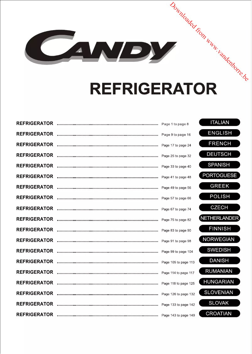 Page n°1 - Manuel utilisateur Candy CCTOS 544WH