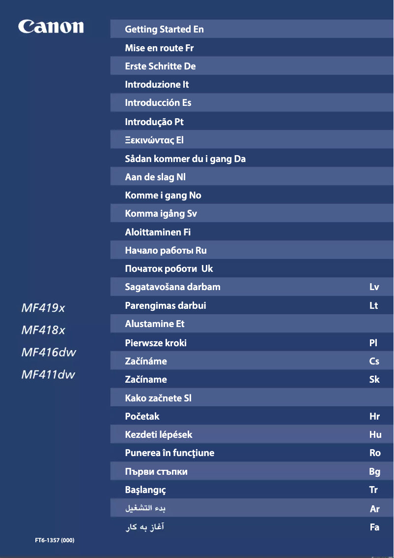 Page 1 de la notice Manuel utilisateur Canon i-SENSYS MF418x