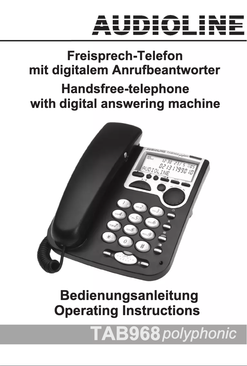 Image de la première page du manuel de l'appareil TAB968 Polyphonic