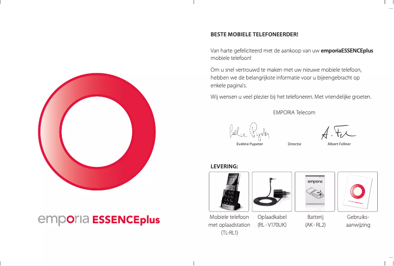 Image de la première page du manuel de l'appareil ESSENCEplus