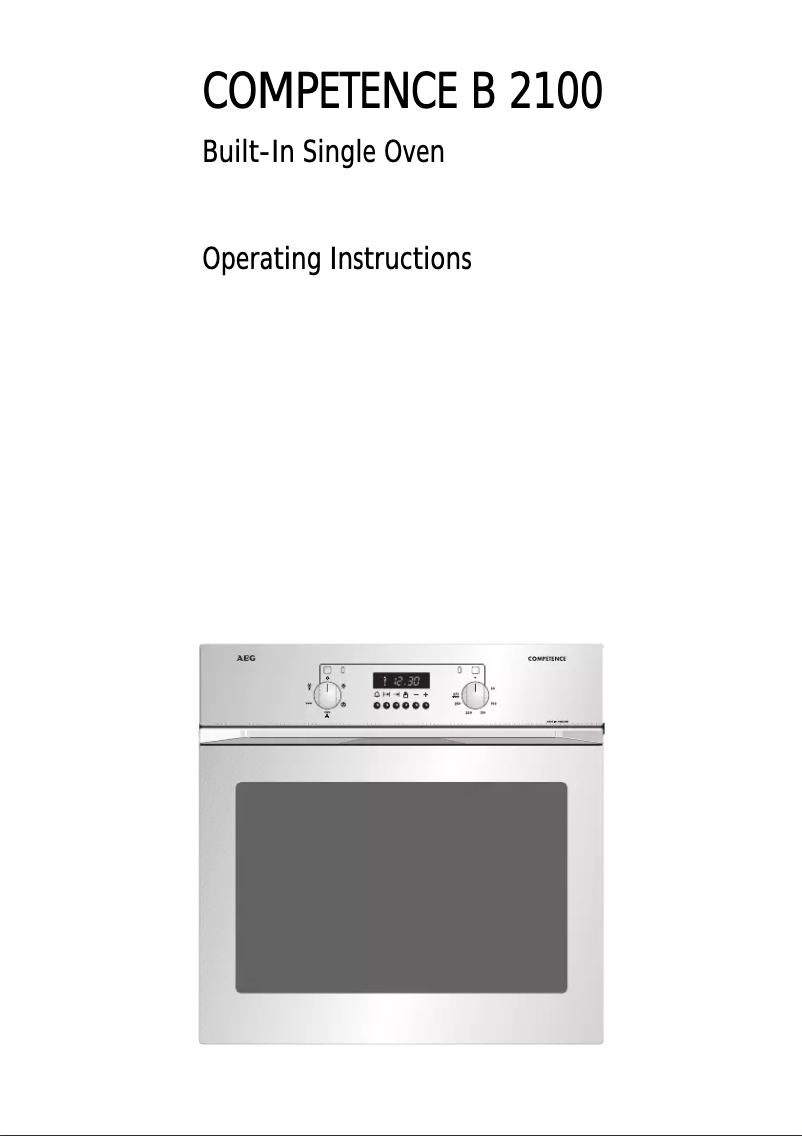 Image de la première page du manuel de l'appareil Competence B2100M