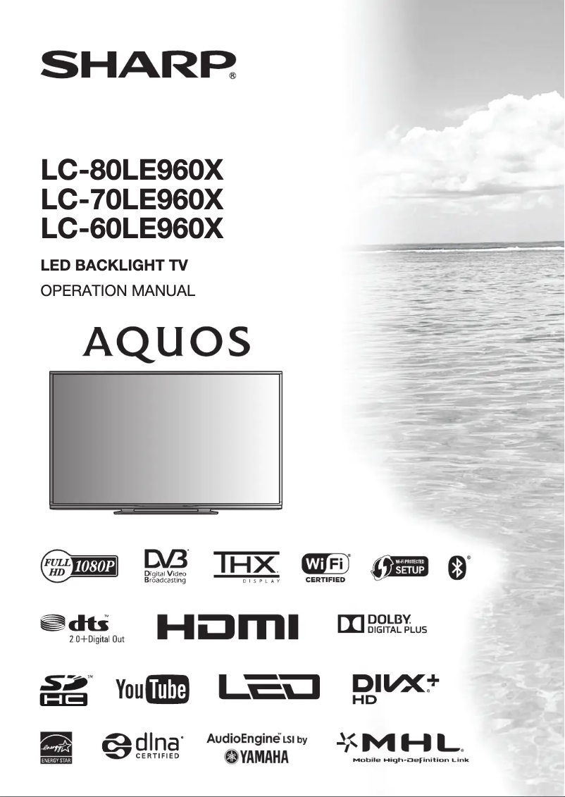 Page n°1 - Manuel utilisateur Sharp LC-80LE960X